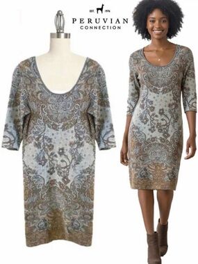 PERIVIAN CONNECTION PIMA Cotton Sweater Dress